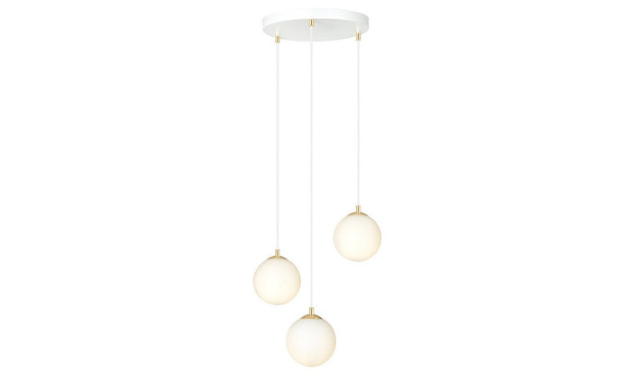 Lampada a Sospensione Royal, Bianco, Acciaio, 40x100x40 cm, EPIKASA