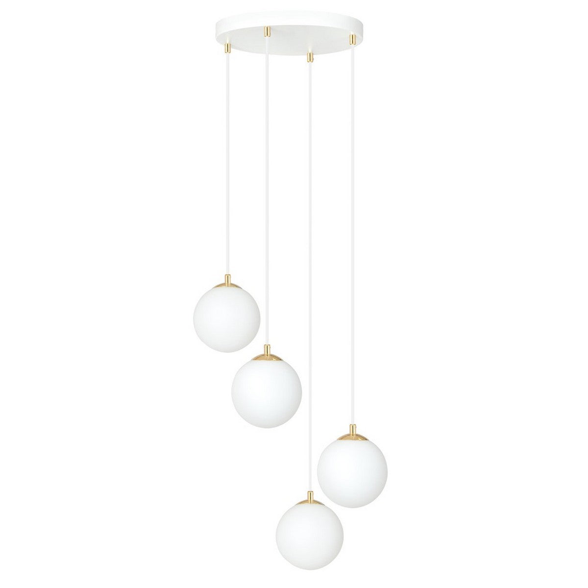 Lampada a Sospensione Royal, Bianco, Acciaio, 40x100x40 cm, EPIKASA