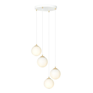 Lampada a Sospensione Royal, Bianco, Acciaio, 40x100x40 cm, EPIKASA