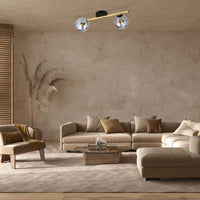 Lampada a Soffitto Splendi, Oro, Acciaio, 55x20x29 cm, EPIKASA