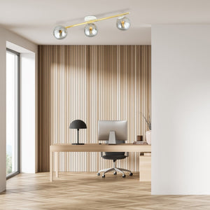 Lampada a Soffitto Splendi, Oro, Acciaio, 80x20x29 cm, EPIKASA