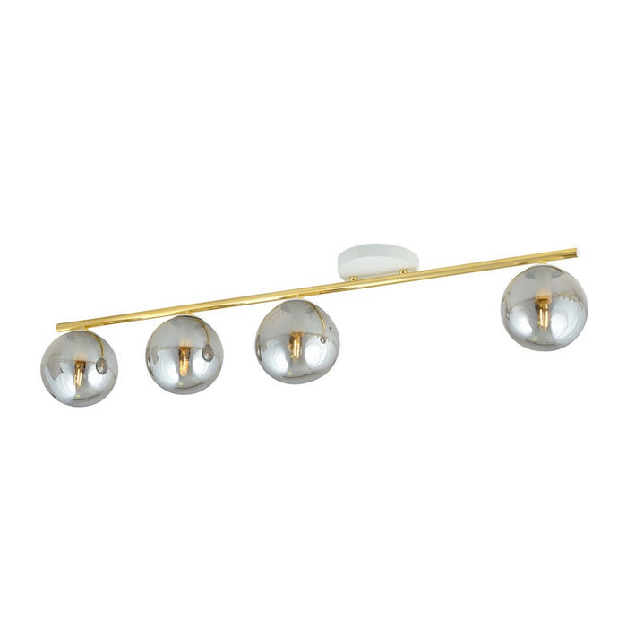 Lampada a Soffitto Monza, Oro, Acciaio, 100x20x14 cm, EPIKASA