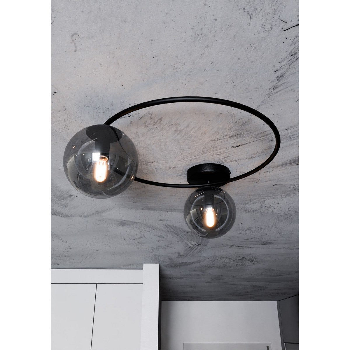 Lampada a Soffitto Sopra, Nero, Acciaio, 47x20x47 cm, EPIKASA