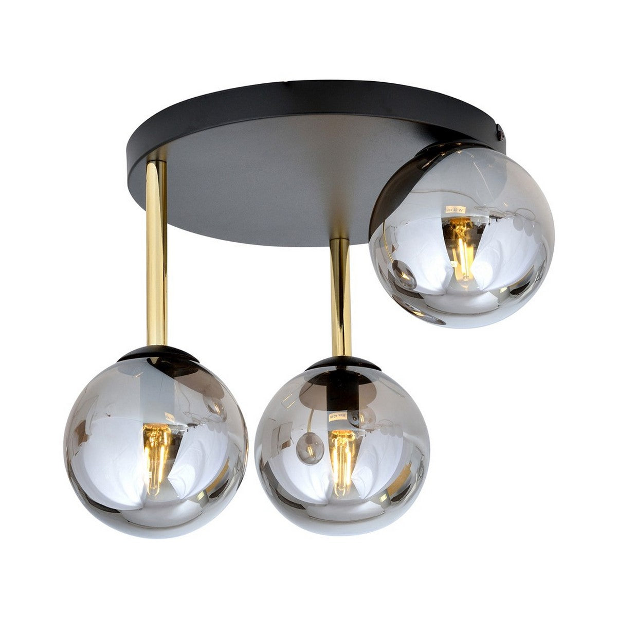 Lampada a Soffitto Dolce, Nero, Acciaio, 40x32x47 cm, EPIKASA