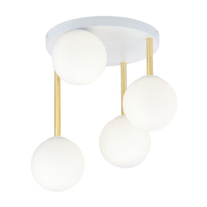 Lampada a Soffitto Dolce, Bianco, Acciaio, 40x40x47 cm, EPIKASA