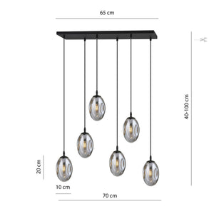 Lampada a Sospensione Astral, Grigio, Acciaio, 70x100x22 cm, EPIKASA