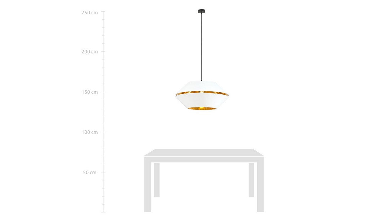 Lampada a Sospensione Piano, Bianco, Acciaio, 42x125x42 cm, EPIKASA