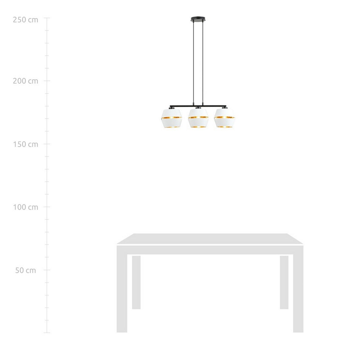 Lampada a Sospensione Piano, Bianco, Acciaio, 75x85x15 cm, EPIKASA