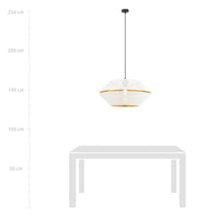 Lampada a Sospensione Malia, Bianco, Acciaio, 42x125x42 cm, EPIKASA