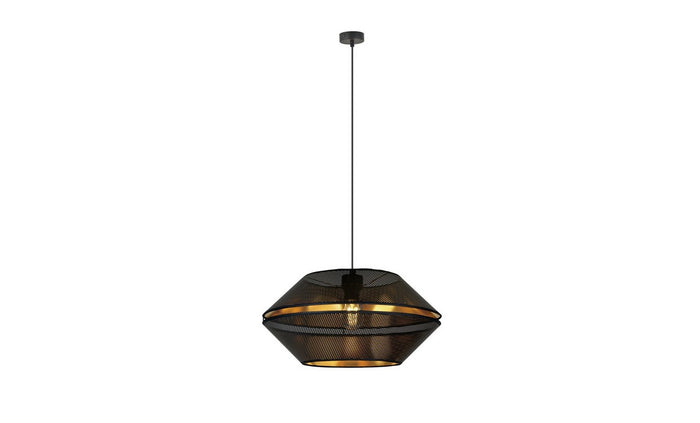 Lampada a Sospensione Malia, Nero, Acciaio, 42x125x42 cm, EPIKASA