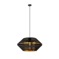 Lampada a Sospensione Malia, Nero, Acciaio, 42x125x42 cm, EPIKASA