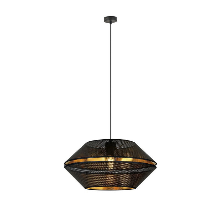 Lampada a Sospensione Malia, Nero, Acciaio, 42x125x42 cm, EPIKASA