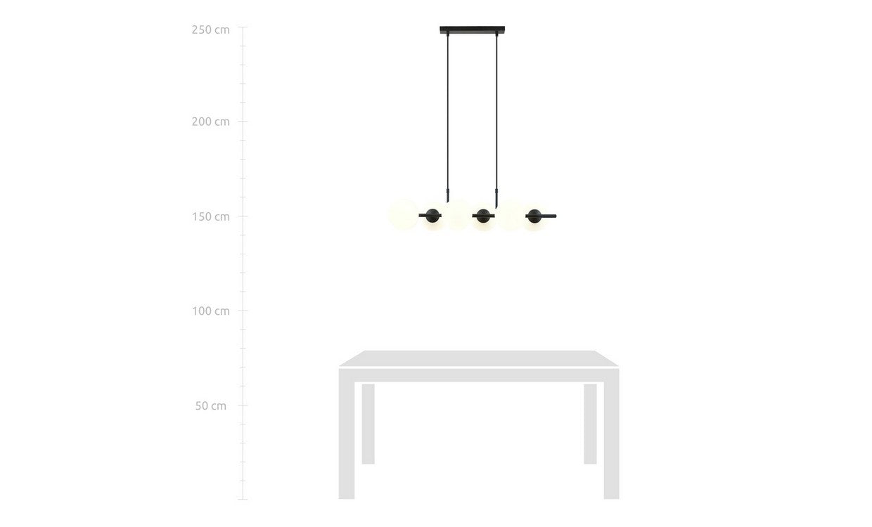 Lampada a Sospensione Rory, Nero, Acciaio, 95x110x29 cm, EPIKASA