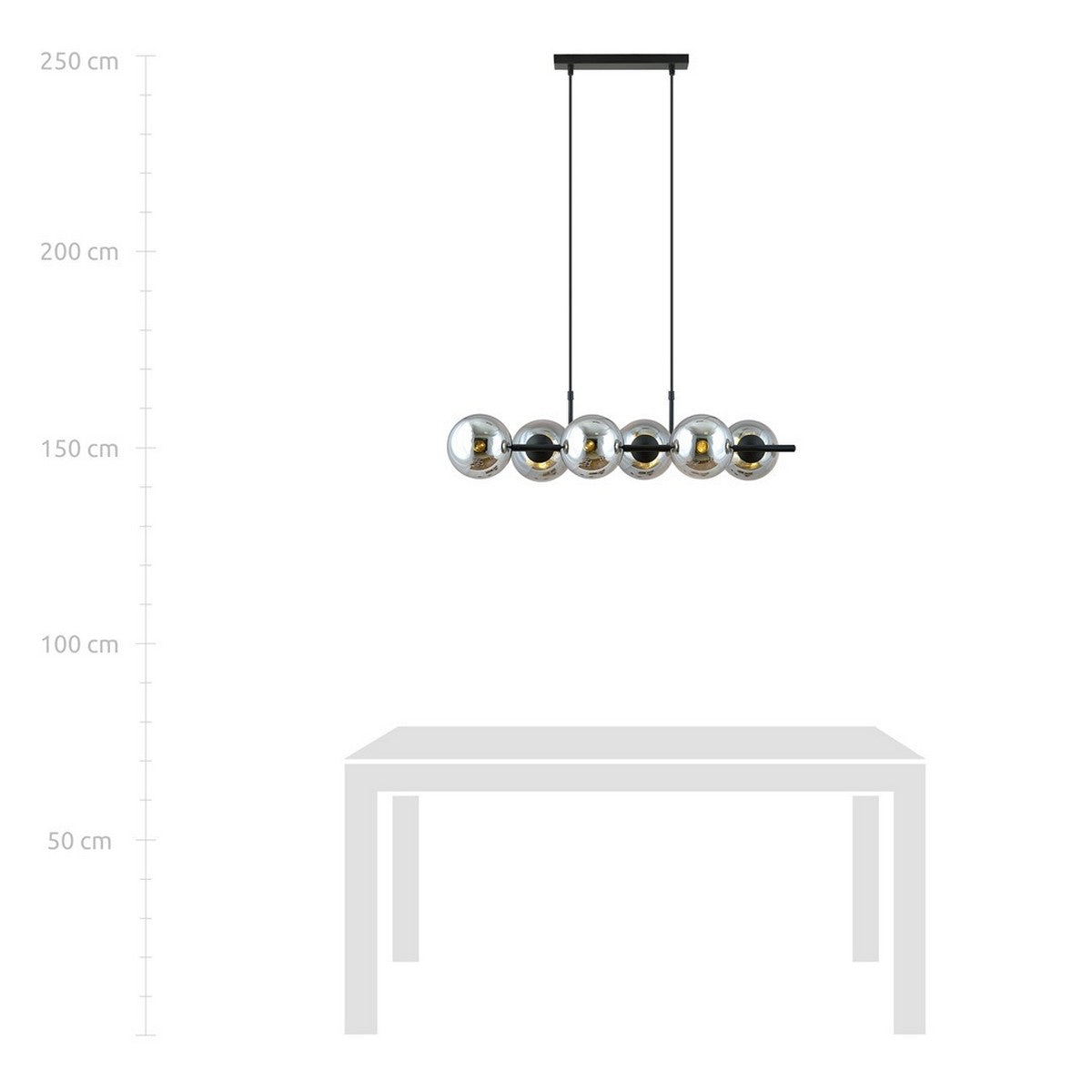 Lampada a Sospensione Rory, Nero, Acciaio, 95x110x29 cm, EPIKASA