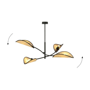 Lampada a Sospensione Fiore di Loto, Marrone, Acciaio, 102x51x102 cm, EPIKASA