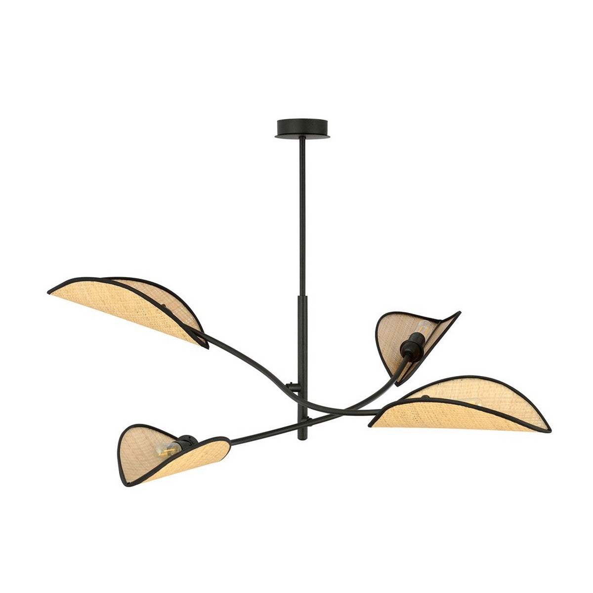 Lampada a Sospensione Fiore di Loto, Marrone, Acciaio, 102x51x102 cm, EPIKASA