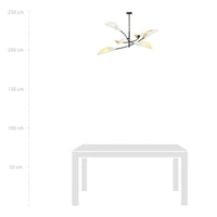 Lampada a Sospensione Fiore di Loto, Bianco, Acciaio, 102x51x102 cm, EPIKASA