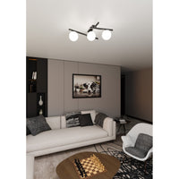 Lampada a Soffitto Smart, Nero, Acciaio, 51x25x50 cm, EPIKASA