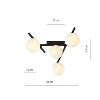 Lampada a Soffitto Smart, Nero, Acciaio, 63x25x50 cm, EPIKASA