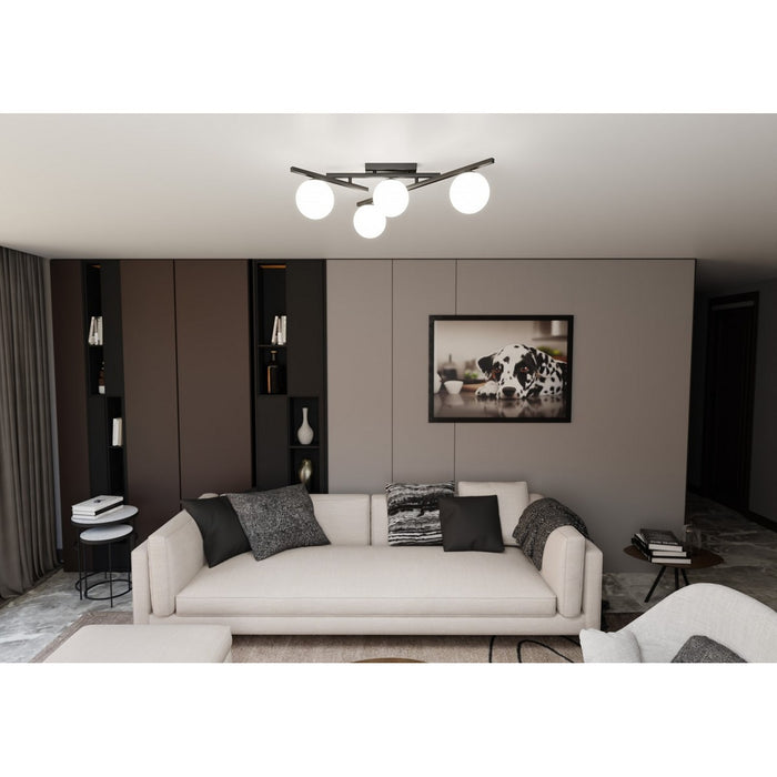 Lampada a Soffitto Smart, Nero, Acciaio, 63x25x50 cm, EPIKASA