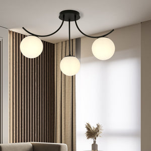 Lampada a Soffitto Boston, Nero, Acciaio, 70x37x65 cm, EPIKASA