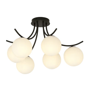 Lampada a Soffitto Boston, Nero, Acciaio, 70x37x65 cm, EPIKASA