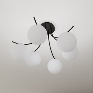 Lampada a Soffitto Boston, Nero, Acciaio, 70x37x65 cm, EPIKASA