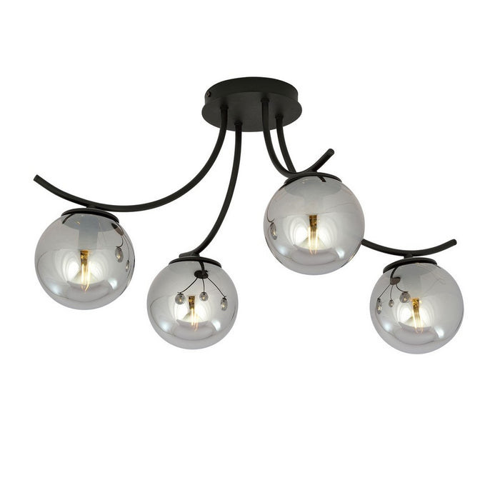 Lampada a Soffitto Boston, Nero, Acciaio, 70x37x65 cm, EPIKASA