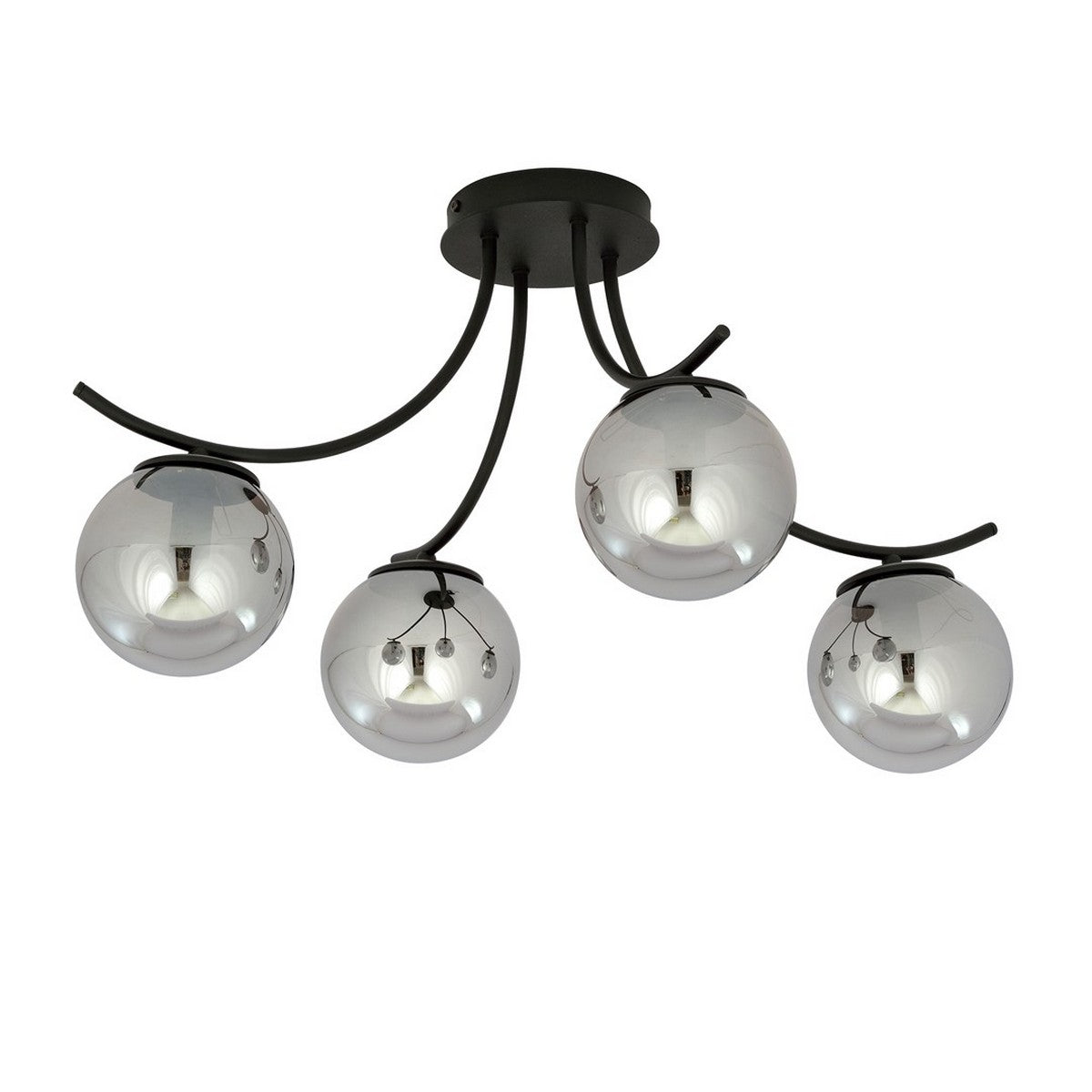 Lampada a Soffitto Boston, Nero, Acciaio, 70x37x65 cm, EPIKASA