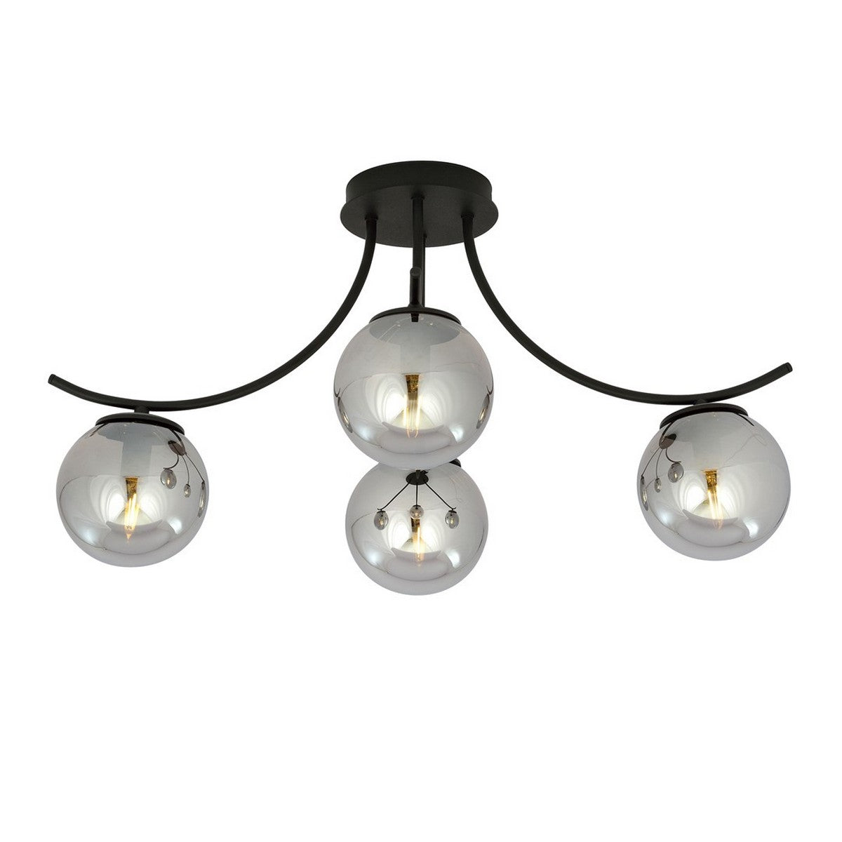 Lampada a Soffitto Boston, Nero, Acciaio, 70x37x65 cm, EPIKASA