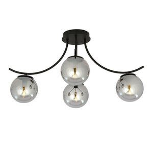 Lampada a Soffitto Boston, Nero, Acciaio, 70x37x65 cm, EPIKASA