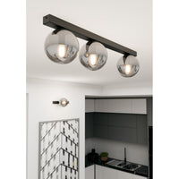 Lampada a Soffitto Fit, Nero, Acciaio, 70x17x14 cm, EPIKASA