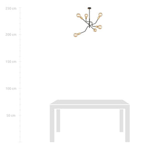 Lampada a Sospensione Bolt, Nero, Acciaio, 66x53x66 cm, EPIKASA