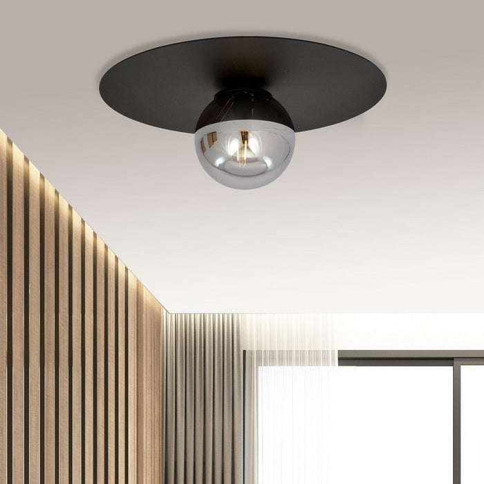 Lampada a Soffitto Solar, Nero, Acciaio, 43x19x43 cm, EPIKASA