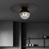 Lampada a Soffitto Solar, Nero, Acciaio, 43x19x43 cm, EPIKASA