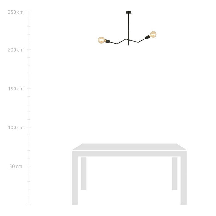 Lampada a Sospensione Frix, Nero, Acciaio, 66x51x8 cm, EPIKASA