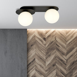 Lampada a Soffitto Plaza, Nero, Acciaio, 45x18x14 cm, EPIKASA