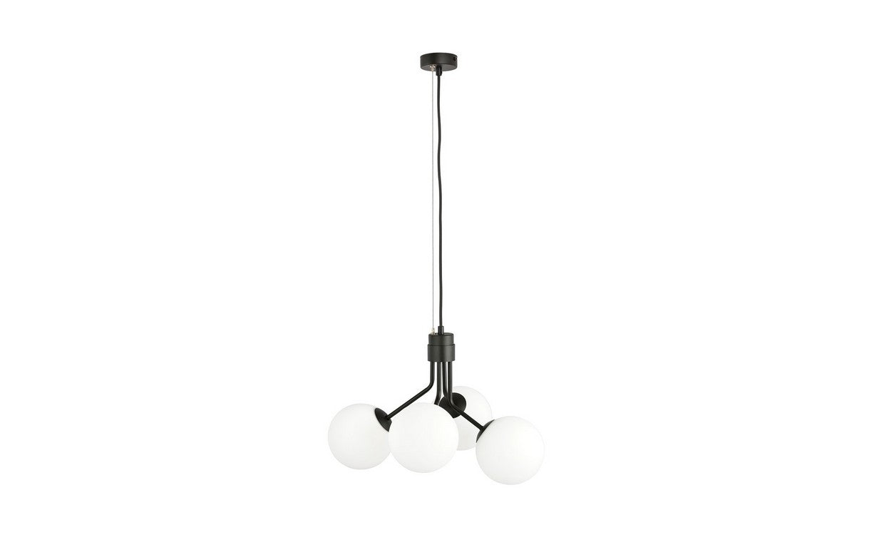 Lampada a Sospensione Nova, Nero, Acciaio, 46x100x46 cm, EPIKASA