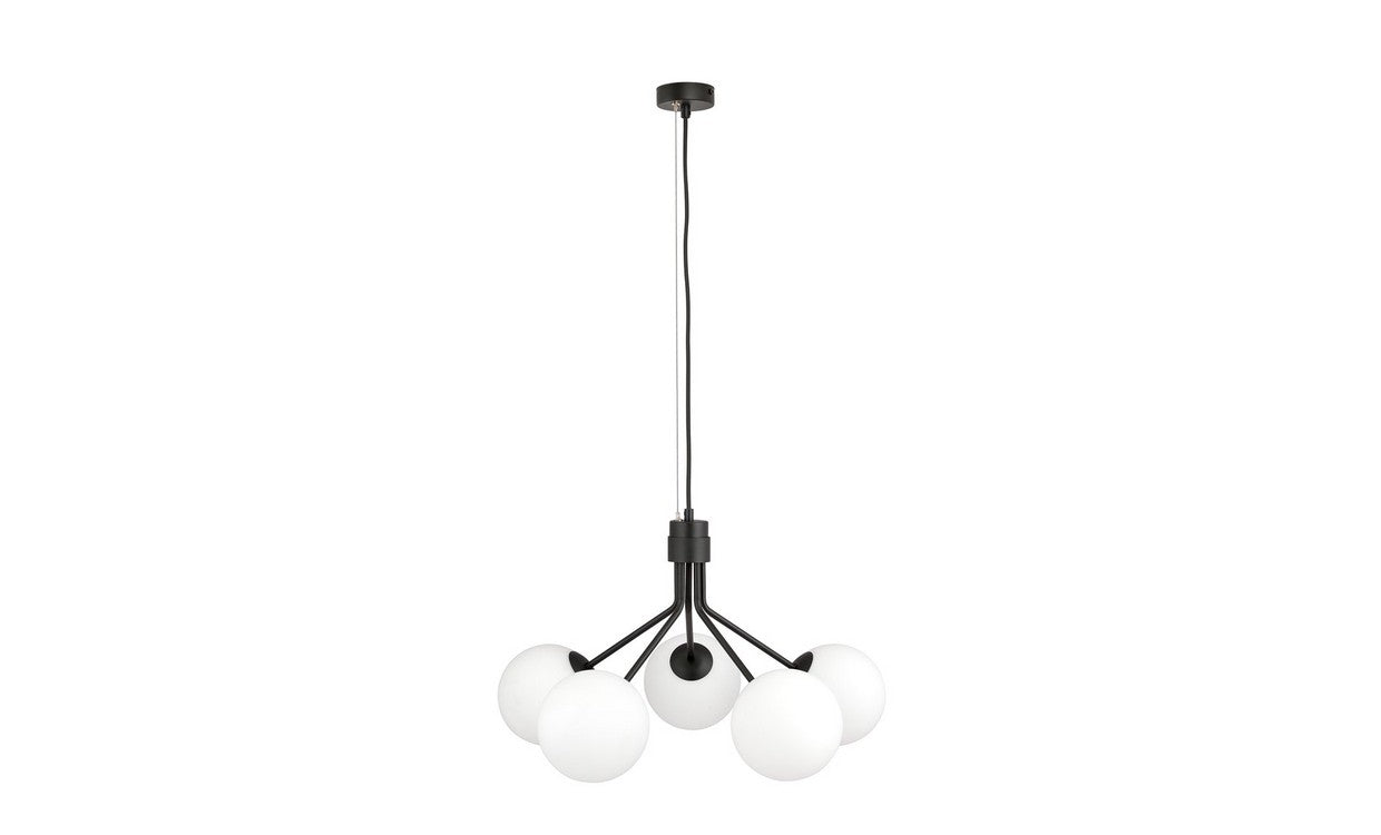 Lampada a Sospensione Nova, Nero, Acciaio, 57x100x46 cm, EPIKASA