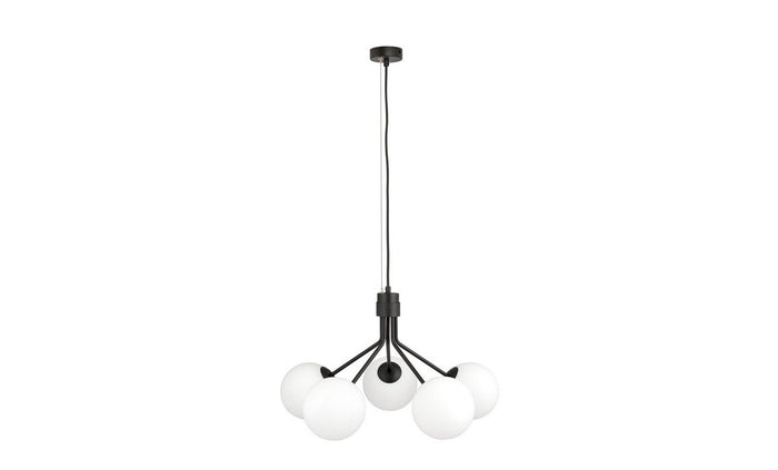 Lampada a Sospensione Nova, Nero, Acciaio, 57x100x46 cm, EPIKASA