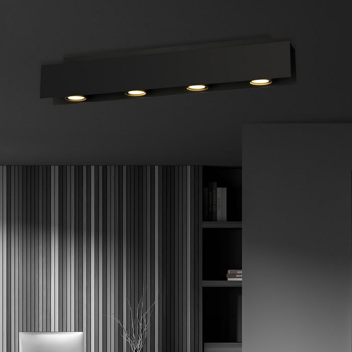 Lampada a Soffitto Kenno, Nero, Acciaio, 72x12x10 cm, EPIKASA