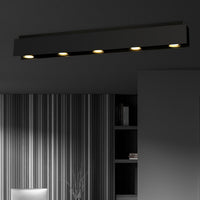 Lampada a Soffitto Kenno, Nero, Acciaio, 96x12x10 cm, EPIKASA