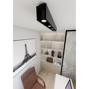 Lampada a Soffitto Kenno, Nero, Acciaio, 96x12x10 cm, EPIKASA