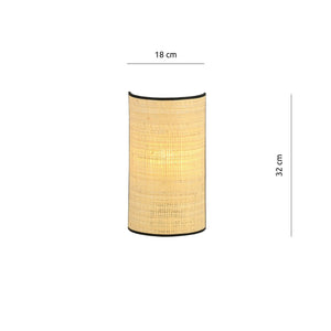 Lampada a Parete Aston, Beige, Acciaio, 18x32x8 cm, EPIKASA