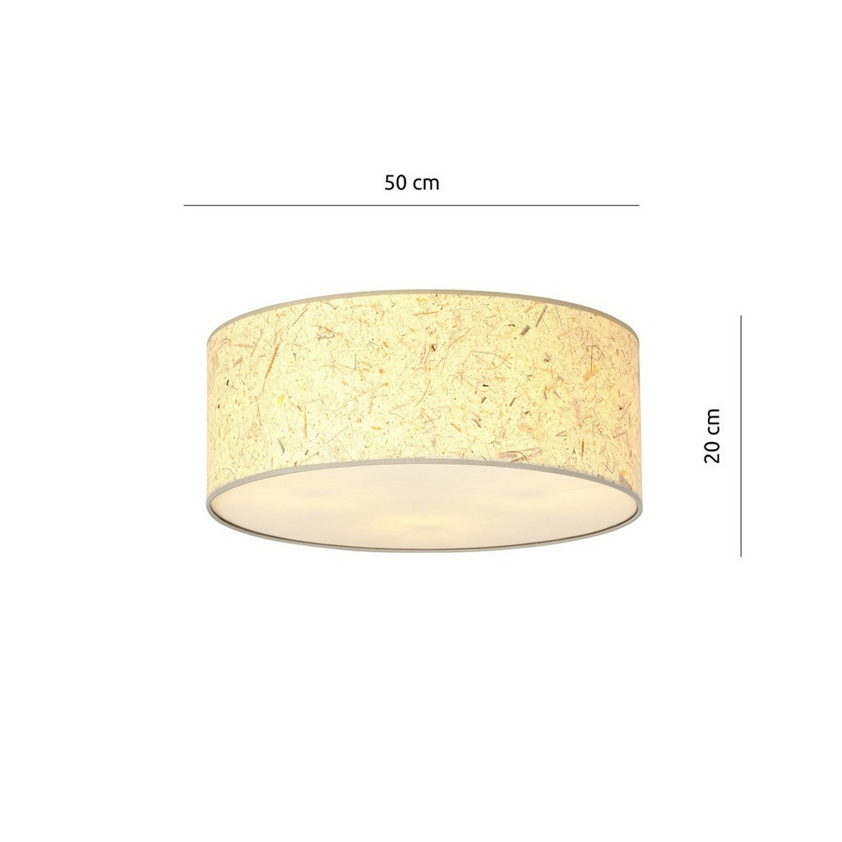 Lampada a Soffitto Aston, Beige, Acciaio, 50x20x50 cm, EPIKASA