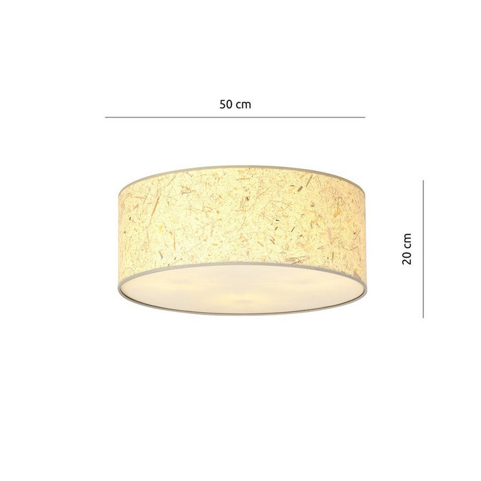 Lampada a Soffitto Aston, Beige, Acciaio, 50x20x50 cm, EPIKASA