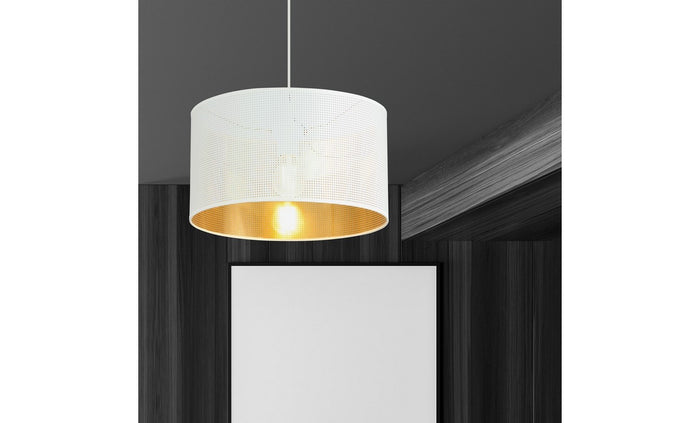 Lampada a Sospensione Aston, Bianco, Acciaio, 35x100x35 cm, EPIKASA