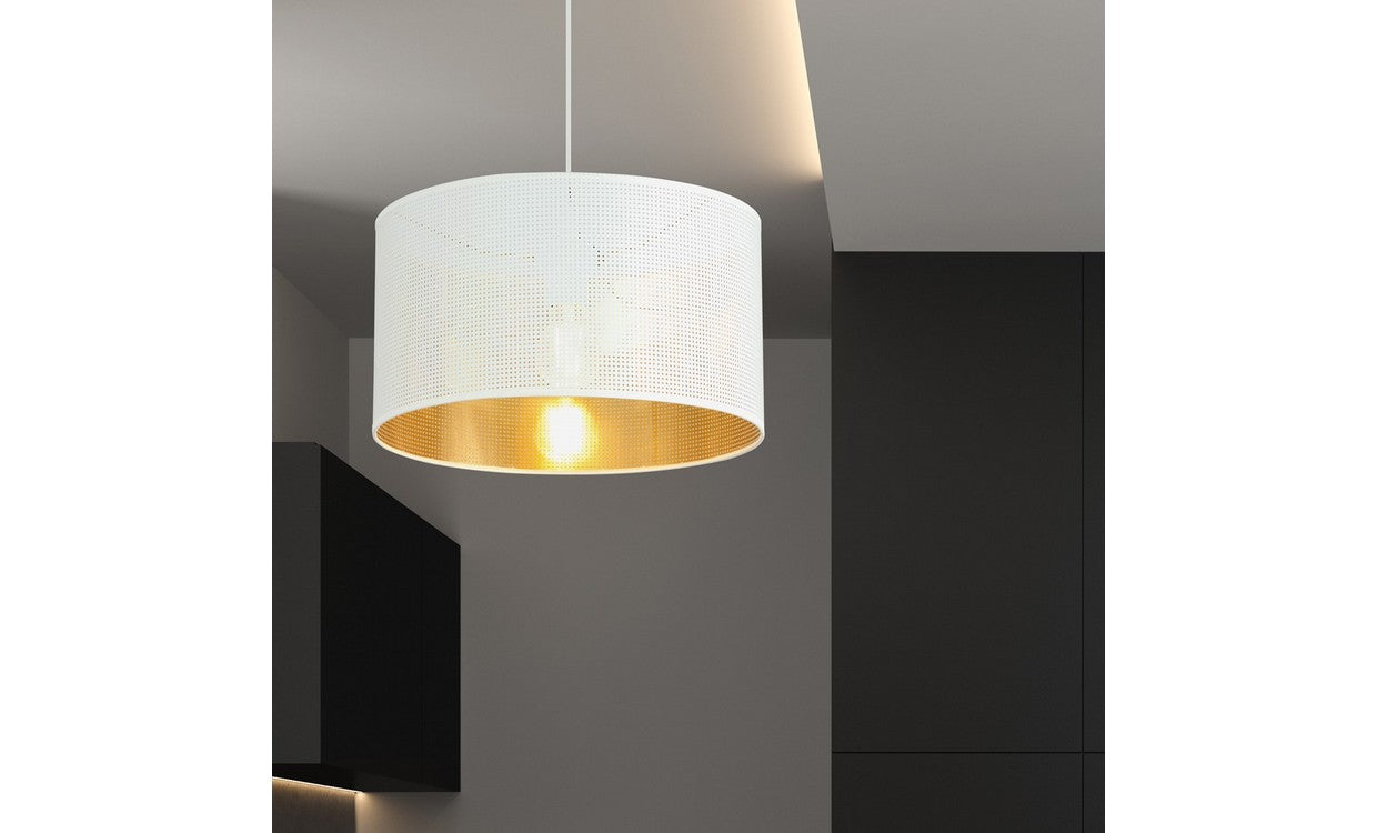 Lampada a Sospensione Aston, Bianco, Acciaio, 35x100x35 cm, EPIKASA