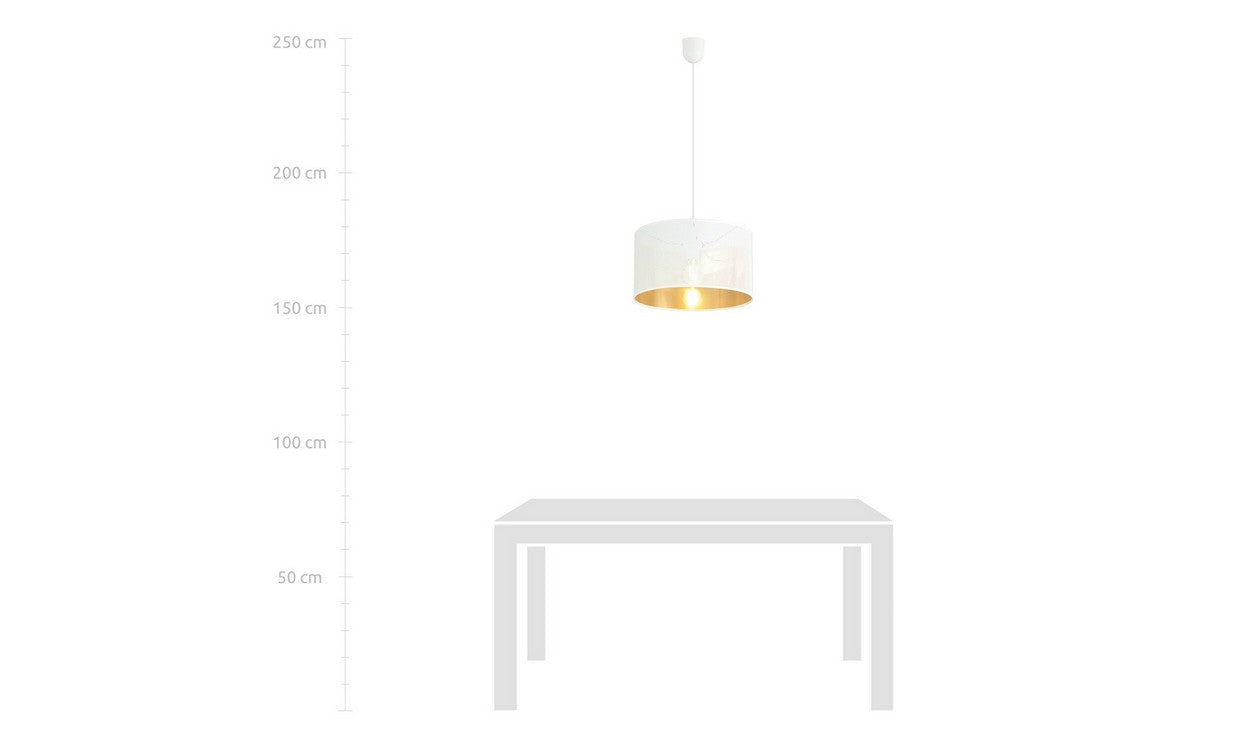 Lampada a Sospensione Aston, Bianco, Acciaio, 35x100x35 cm, EPIKASA