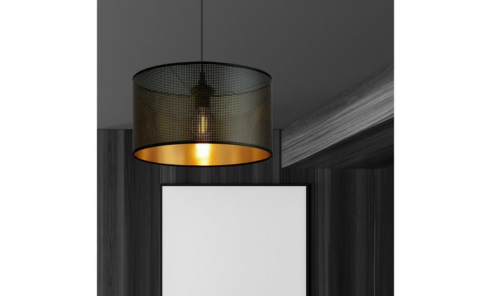 Lampada a Sospensione Aston, Nero, Acciaio, 35x100x35 cm, EPIKASA